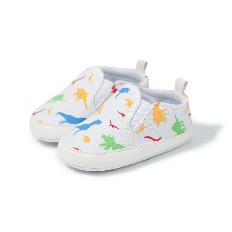 Neue Baby Schuhe Jungen Leinwand Schuhe Nette Dinosaurier Casual Baby Junge Mädchen Schuhe Anti-Slip Sohle Erste Wanderer Neugeborenen kleinkind Krippe Schuhe