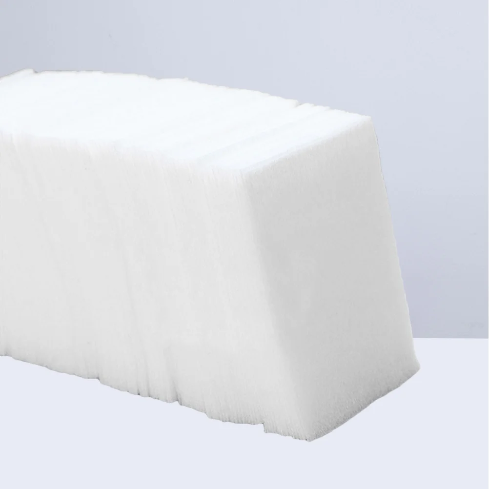 1000개 비직조 메이크업 리무버 패드 얇은 면 네일 폴리쉬 리무버용 플라스틱 박스 포장 부드러운 피부 관리 패드