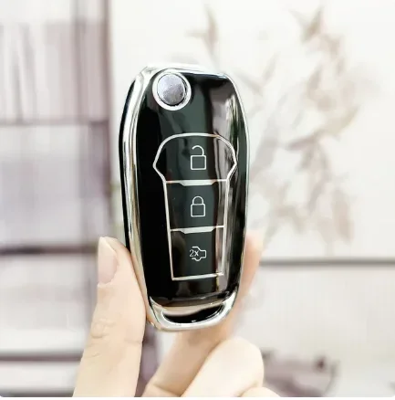 

Автомобильный складной чехол для ключей, сумка-брелок для Ford Focus C-Max S-Max Galaxy Mondeo Ranger Transit Tourneo