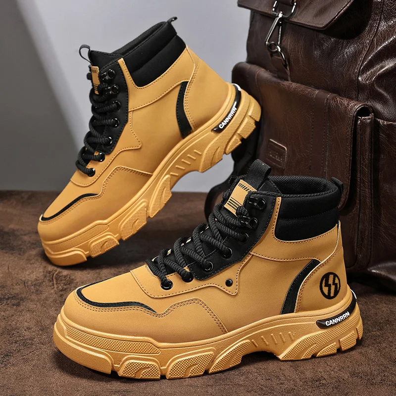 

Men's Shoes Sneakers Outdoor Tactical Breathable Combat Boots 2025 Winter Hiking Shoes for Men Light Non-slip Desert Ankle Boots