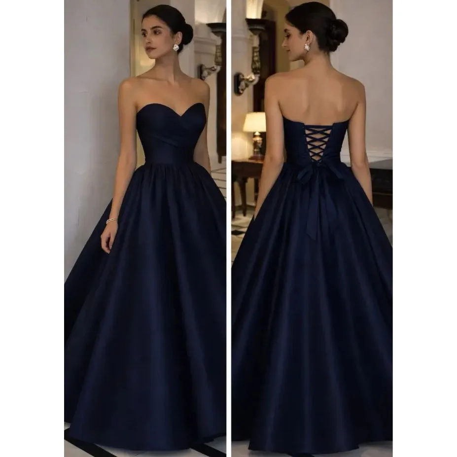 Customized Sleeveless Black Evening Dress Floor-length Sweetheart Ruched Prom Dresses Formal Occasion Party Gown Robe Soiree