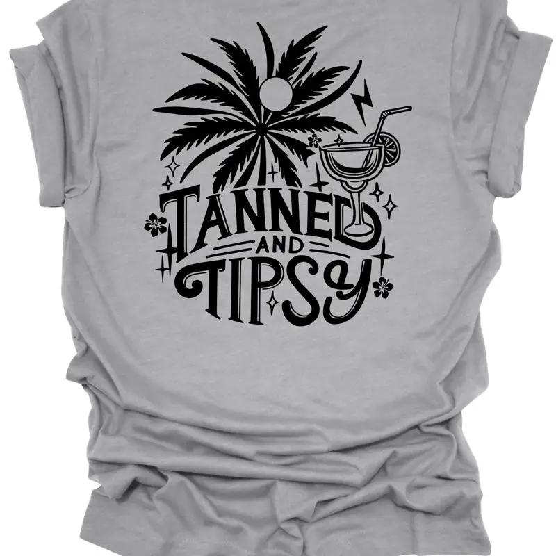 

Trenz T Shirt Company Womens Cute Black Print Tanned Tipsy