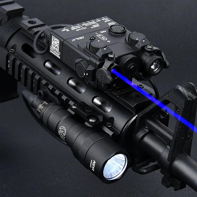 Imagem -06 - Led Tactical Weapon Light Dbal a2 Indicador ir Vermelho Azul Verde Surefir Branco Strobe Caça Airsoft Laser M300 M600 Dbal