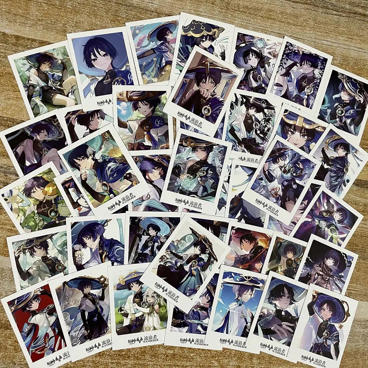 40PCS Anime Genshin Impact LOMO Card Balladeer Scaramouche Kunikuzushi Cosplay Greeting Card Christmas Gifts Girls