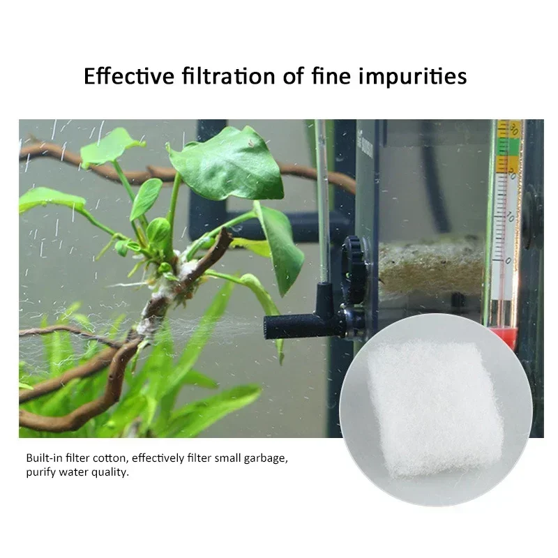 수족관 오일 필름 리무버 어항 필터 표면 스키머 산소 펌프, 물 공기 산소 조절식 물 펌프 필터 스폰지