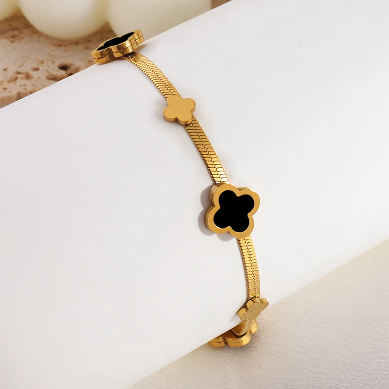 1pcs stainless steel girls high-end fashion simple light luxury versatile non-fading bracelet diy hand jewelry