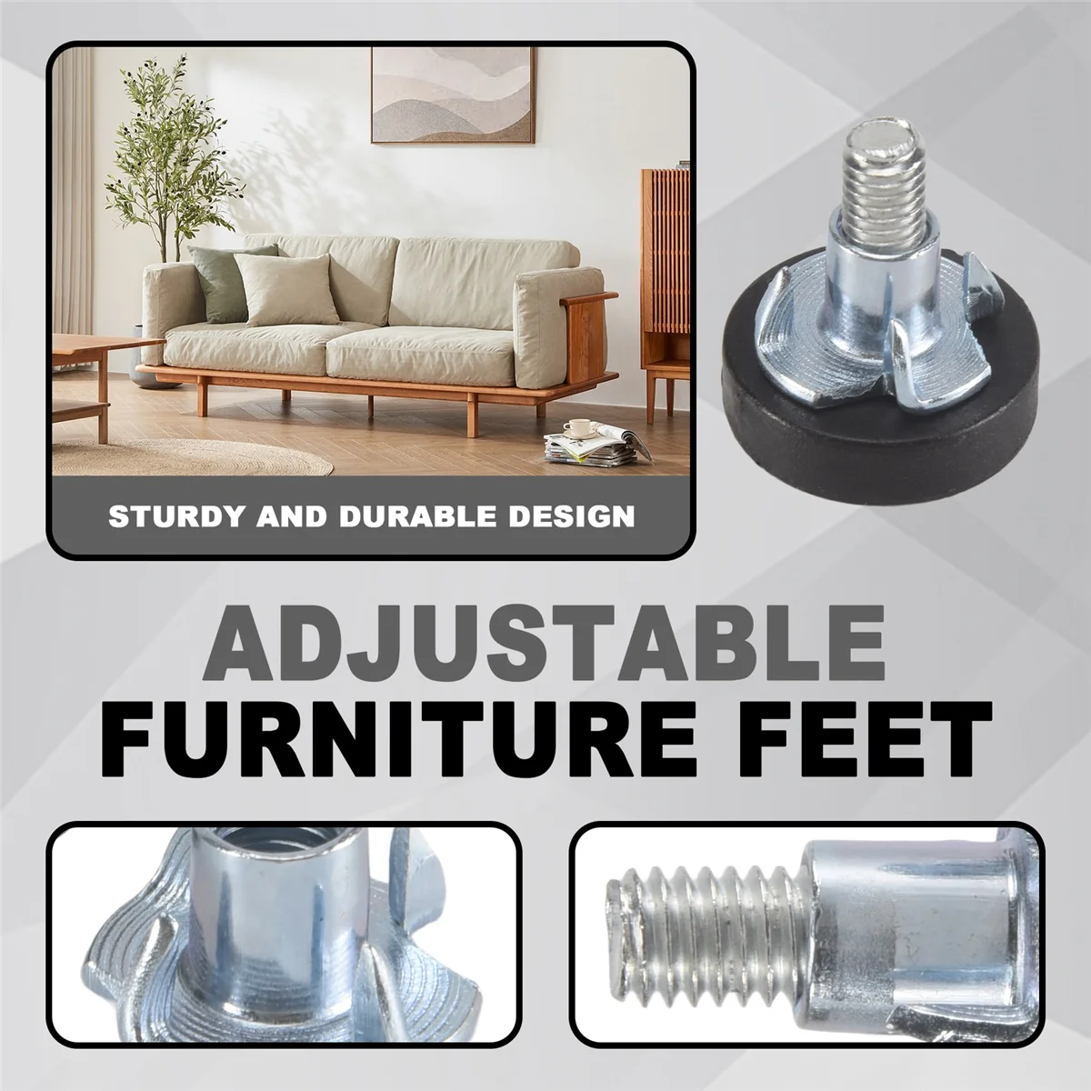 

A95U 32 шт. регулируемые мебельные выравниватели с резьбой M6, винты в ножках стула, регулируемые мебельные ножки, выравниватели ножек