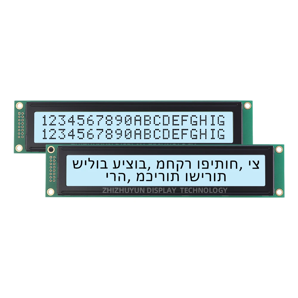 Drie Jaar Garantie Voor 2002K-2 Hebrew Karakter Lcd Module Met Geel Groene Film Lcm Groot Scherm 180*40Mm Lange Strip