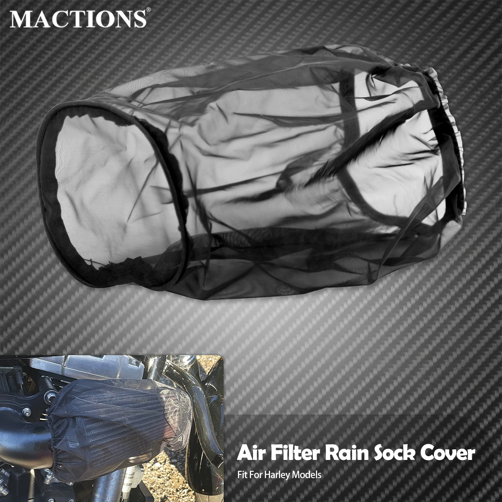 

Motorcycle Air Filter Heavy Breather Rain Sock Air Cleaner Protective Cover For Harley Sportster XL XR Touring FLHT Dyna Softail