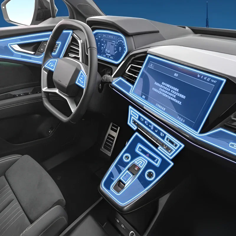 FOR Audi Q4 E-tron Dashboard Multimedia Navigation Transparent Anti-Scratch Protection Film Modification for