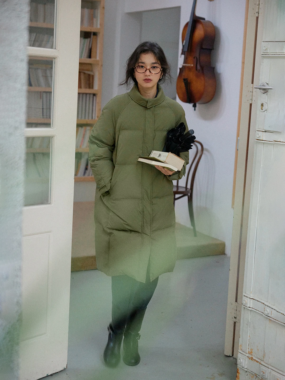 

Утепленная зимняя куртка Solighter 90 White Du Down Puffer Jaet Long для женщин, теплая, с отложным воротником, в стиле ретро, для повседневной носки