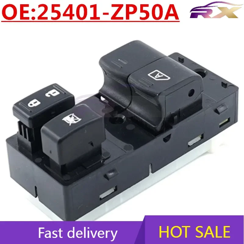 

OEM:25401-ZP50A Left Front Power Window Master Control Switch For Nissan Pathfinder