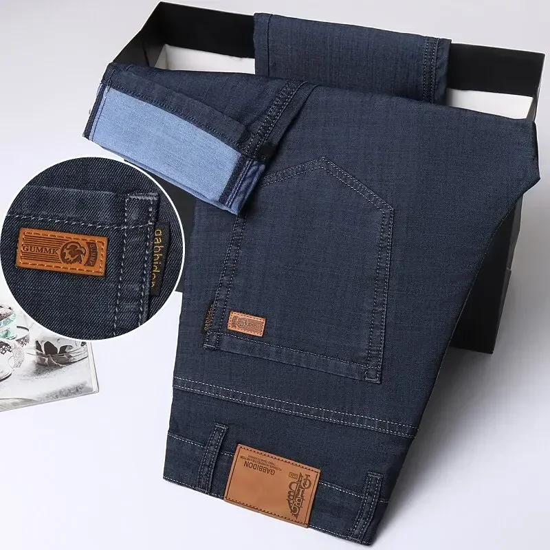 Lente Zomer Nieuw Les Aires Zachte Lyocell Stof Casual Wijde Losse Lading Heren Jeans Denim Homme Sexy Broek