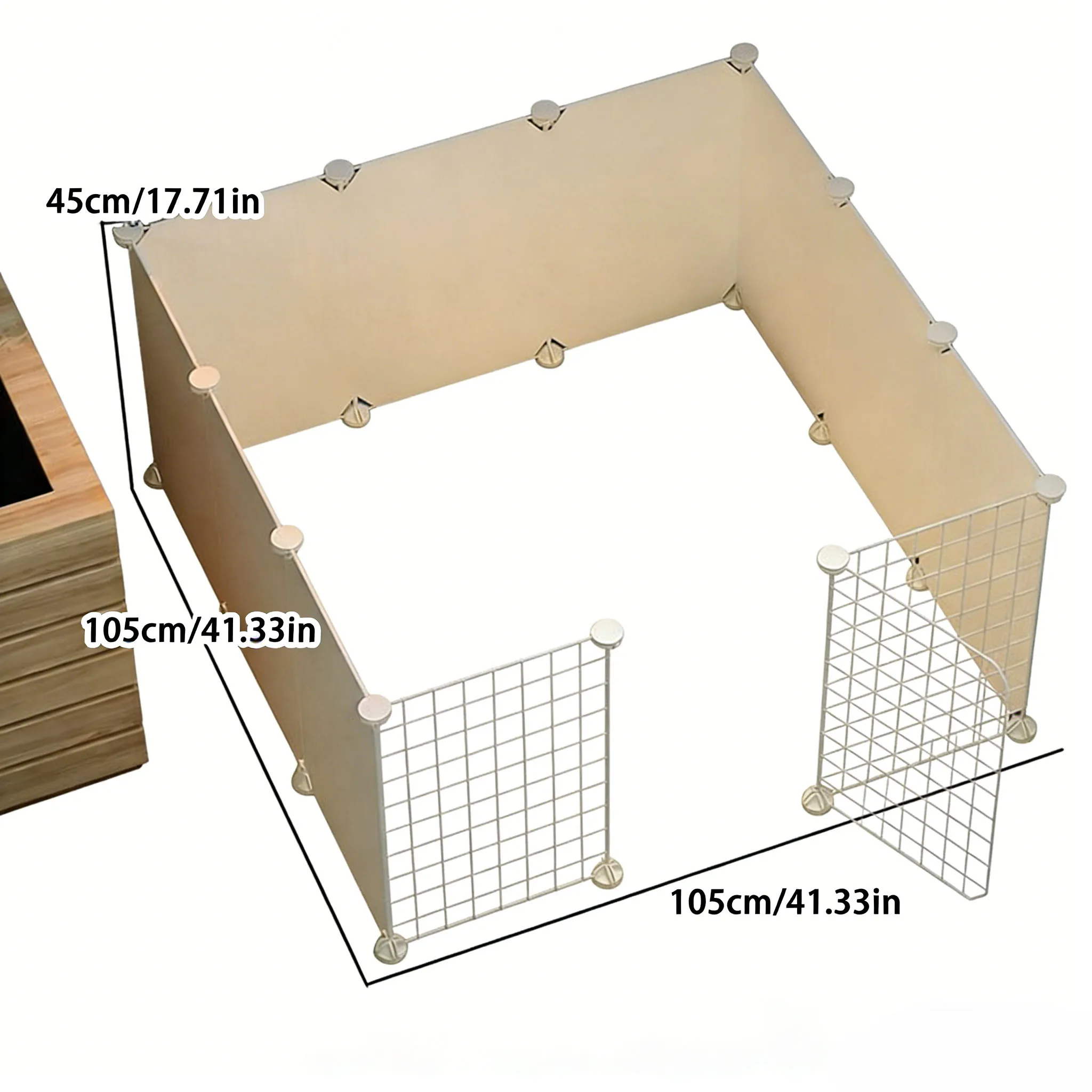 Indoor Dog Fence with Height Adjustment, Modular Design for Small Dogs, Home Pet Toilet Training Isolation, Anti-Jump Net, Guardrail, Fence