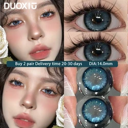 DUOXIU 1Pair Color Contact Lens Pupils High Quality Green Eyes Blue Gray Lenses Makeup Diameter 14.2mm Fast Shipping