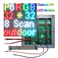 Outdoor P6 LED Module 192x192mm,Full Color LED Display Video Wall Panels,LED Matrix 32x32,HUB75 1/8 Scan