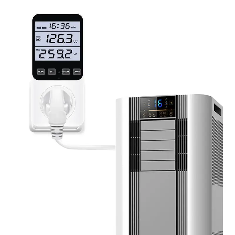 SYW-EU Plug,Digital Energy Meter Wattmeter Socket Voltage Power Consumption AC230V 16A Electricity Analyzer Monitor Tester
