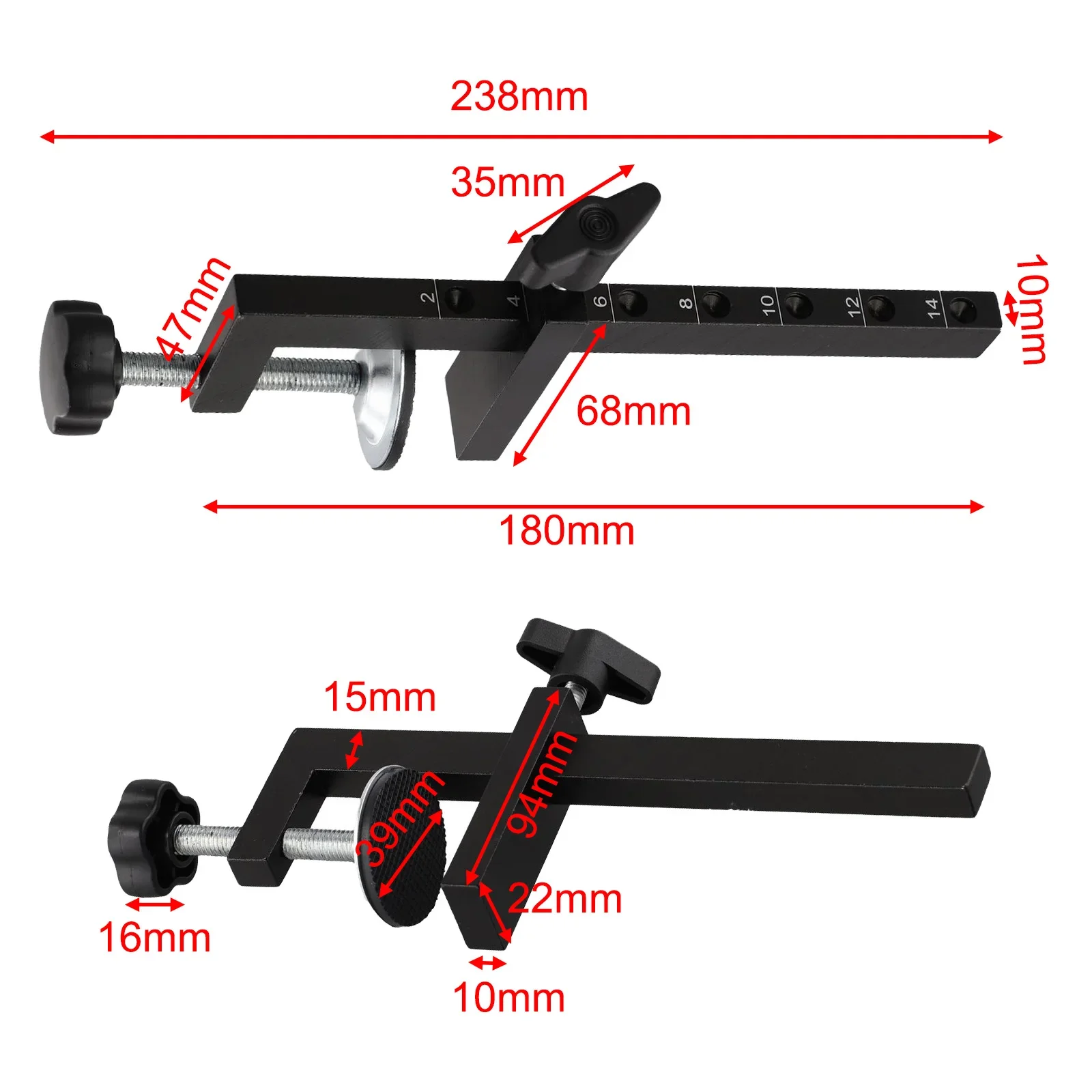 ملحقات القطع والحفر البلاستيكية 1-حزمة 143 مللي متر مشبك النجارة العكسي C-المشبك أجزاء أداة العمل واليد الخشبية #6