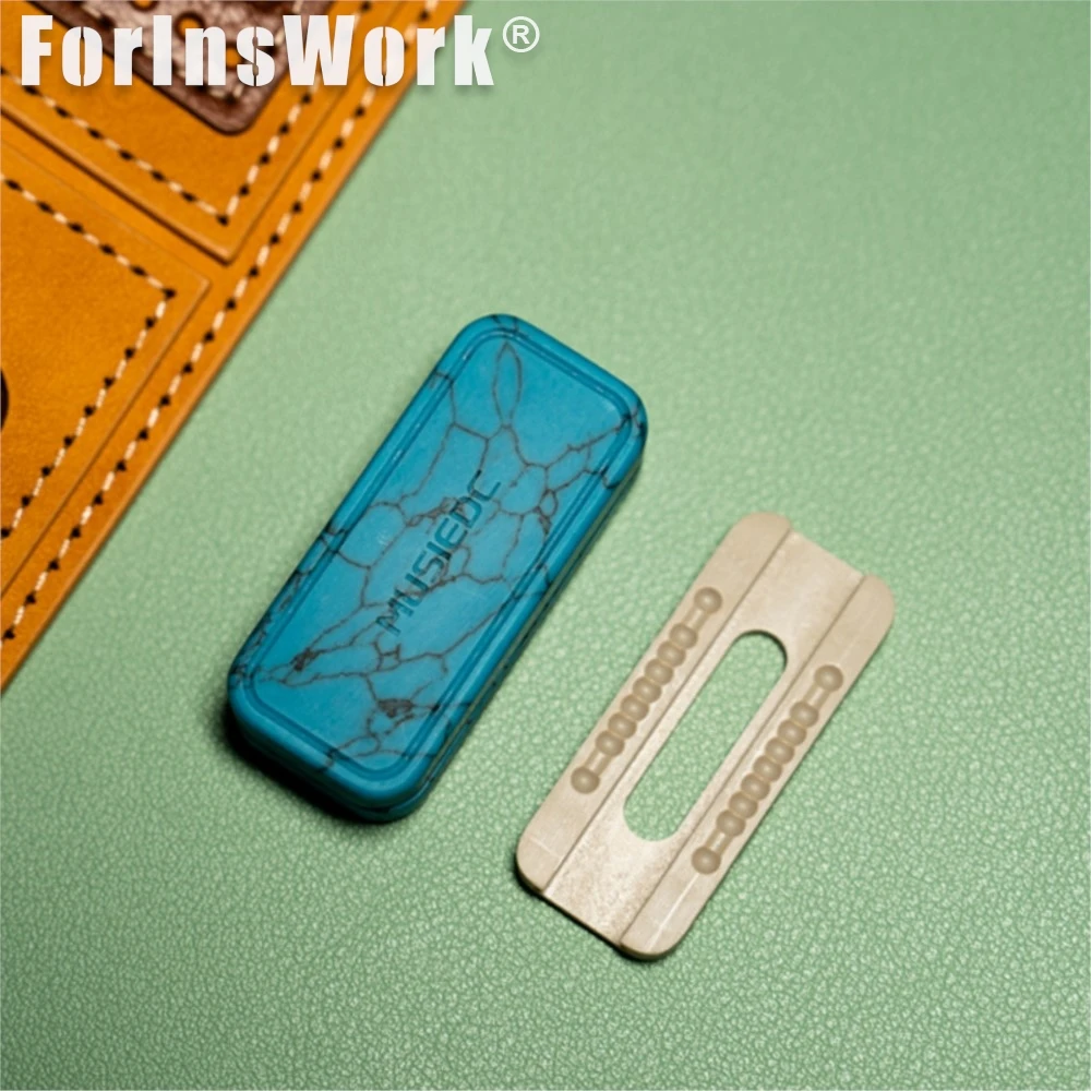 MUSI EDC Blue Jade PEEK 기계식 푸시 슬라이더 안티 스트레스 장난감 Fidget Slider Cool Fidget Toys