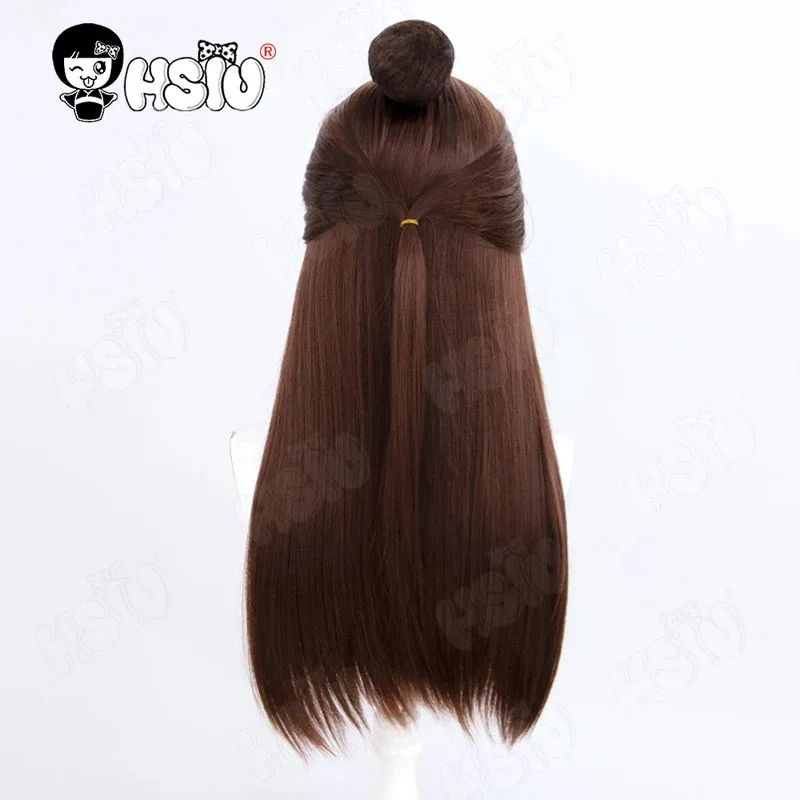 Парик для косплея Akane Houzuki HSIU 60 см, светло-коричневые длинные волосы, синтетический парик + шапочка для парика, игра Gyakuten Saiban Ema Skye, парик для косплея