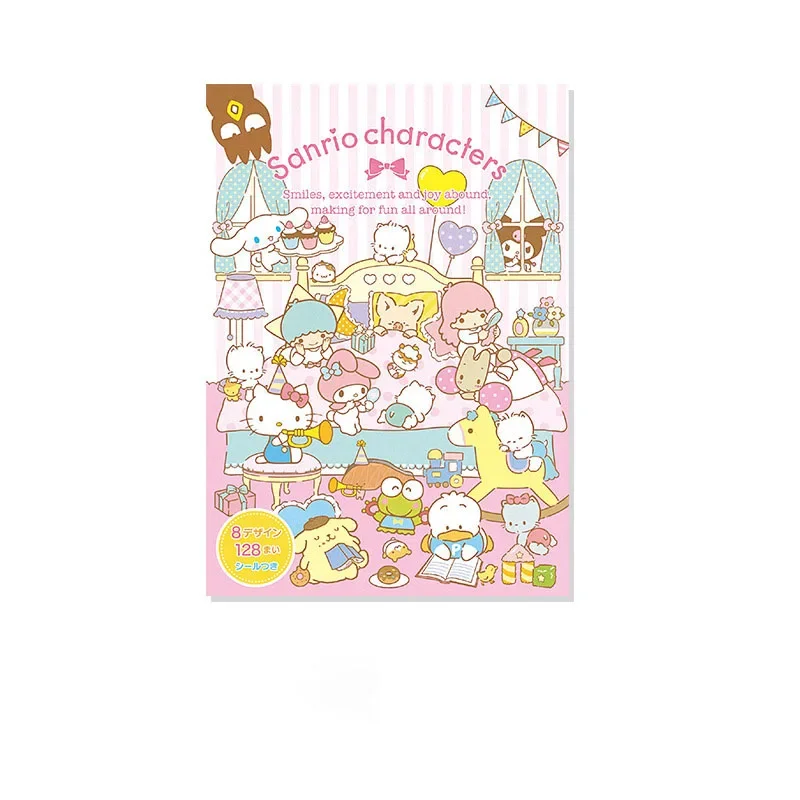 Sanrio-Cuaderno Kuromi My Melody con pegatinas para niños, Bloc de notas de dibujos animados, bonito, a la moda, regalo