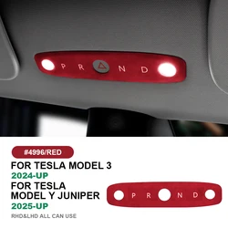 KUNGKIC para Tesla Model 3 Highland 2024-Up italiano superior gamuza marco de luz de lectura pegatinas embellecedoras decoración accesorios interiores de coche
