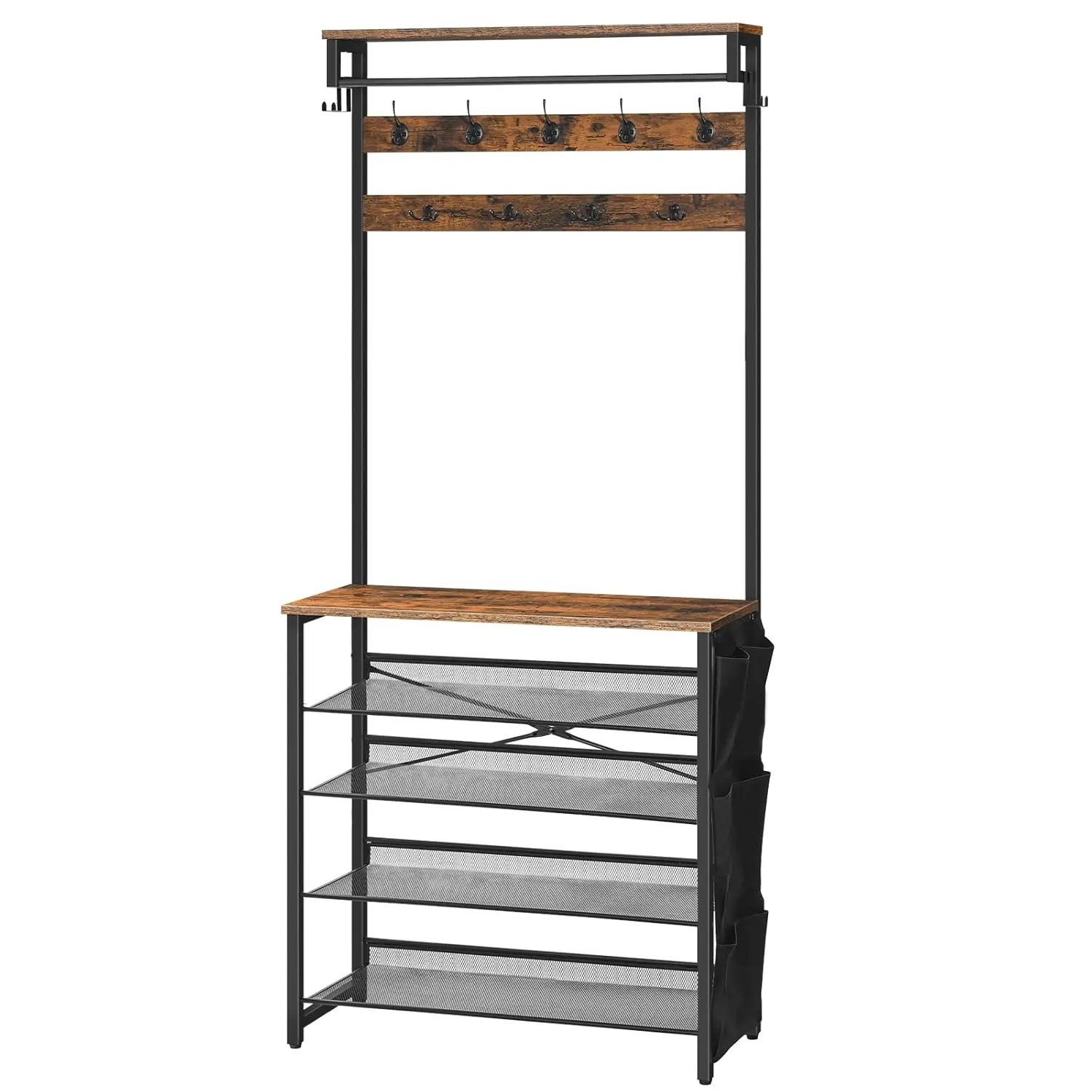 

Hall Tree with Bench, Entryway Coat Rack with Shoe Rack, Shoe and Coat Rack, 5 Tier Shoe Storage Organizer with, Customized