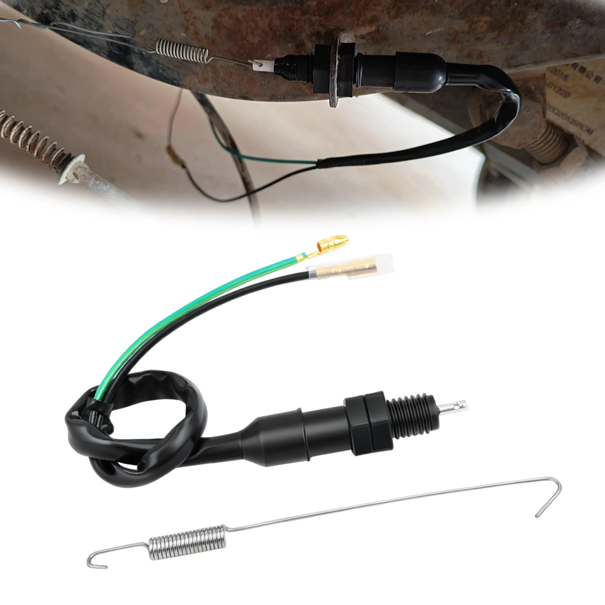 Universeller 2-Draht-Bremslichtschalter für Honda Yamaha ATV Roller Dreirad Motorrad Feder-Hinterrad-Trommelbremse Pedalschalter