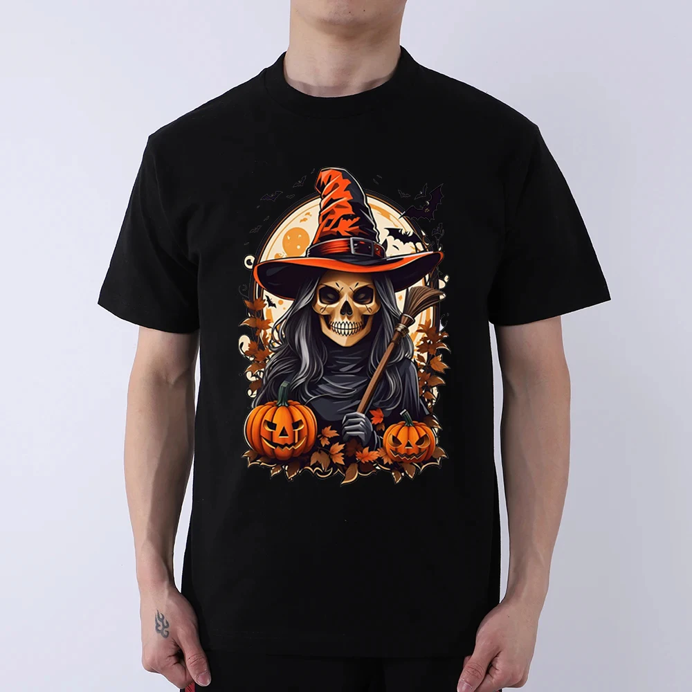 Happy Halloween Trick or Treat T-shirt Cute Jack-O-Lantern Witch Ghost Spider Halloween Cat Human Skeleton Man Woman Best Gift