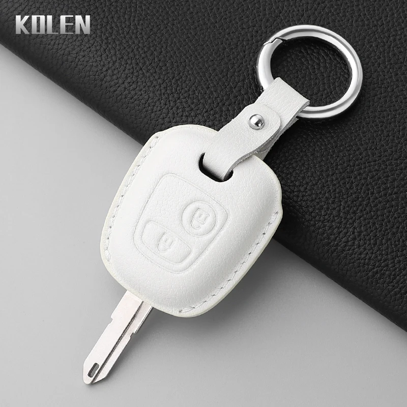 Echt leder Auto Schlüssel etui Abdeckung für Peugeot 106 107 206 207 306 307 406 407 Citroen C1 C2 C3 C4 Xsara Picasso für Toyota Aygo