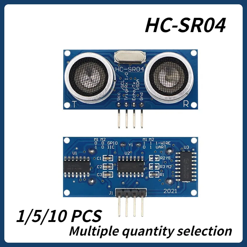 

1-10PCS HC-SR04 New Version Ultrasonic Sensor HCSR04 Ultrasonic Wave Detector Ranging Module HC SR04 Distance Sensor for Arduino