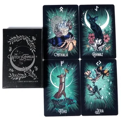 Znajomy 24 karty runiczne wyrocznia czarownic Indie Tarot Deck Rune karty zwierząt wyroczni Tarot karty wikingów runy