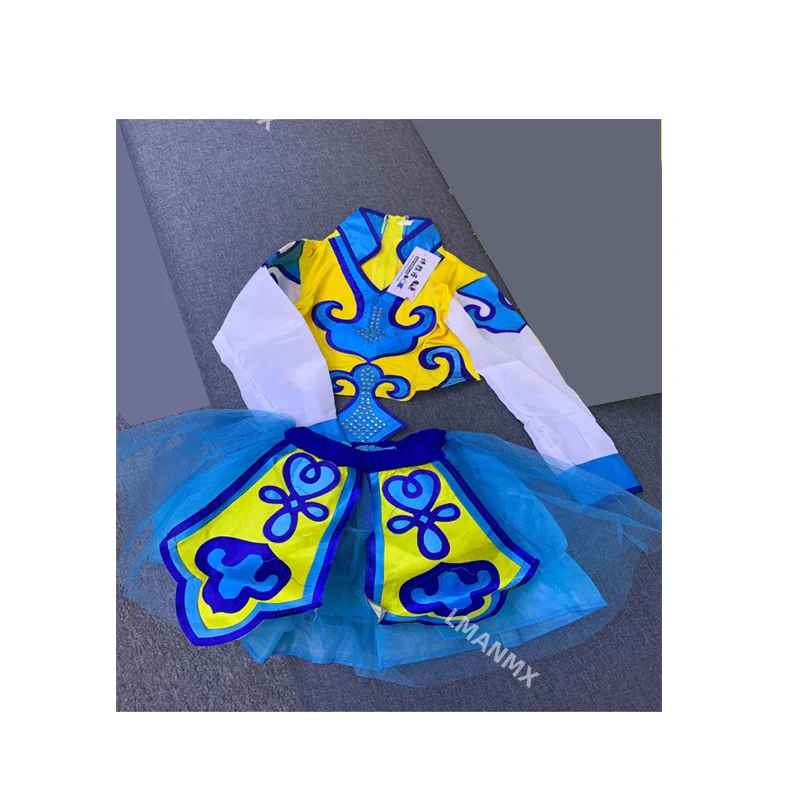 子供用モンゴル服、男の子と女の子の少数民族の服、新しい箸舞衣装