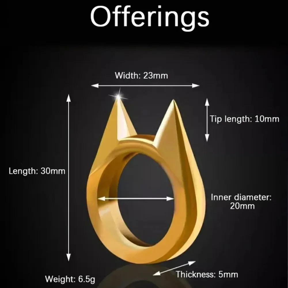 Anello di sicurezza personale da 1 pezzo per autodifesa, strumento di protezione di emergenza per uomini e donne, accessorio di sicurezza esterna per i viaggi