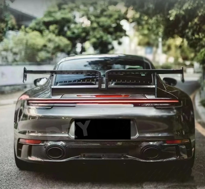 Dry Carbon Fiber Car Rear Bumper Diffuser Spoiler FRP Body Kits Accessories for Porsche 911 Carrera Sport 2019-2023