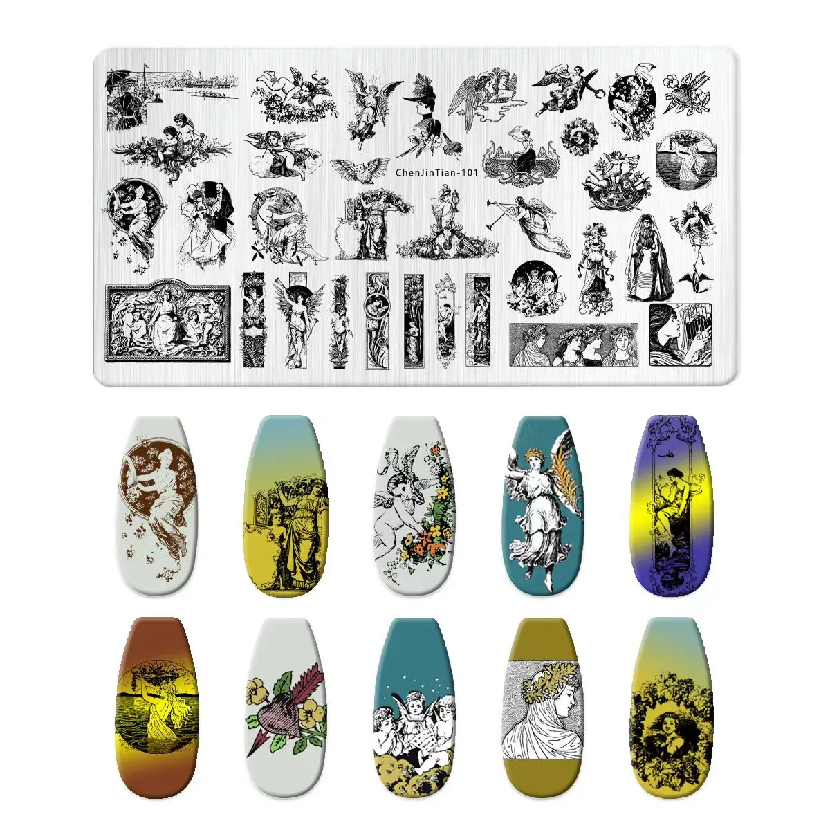 Pêssego coração arte do prego placa de carimbo escultura anjo flor imagem modelo dia das bruxas dia dos namorados arte do prego manicure ferramenta