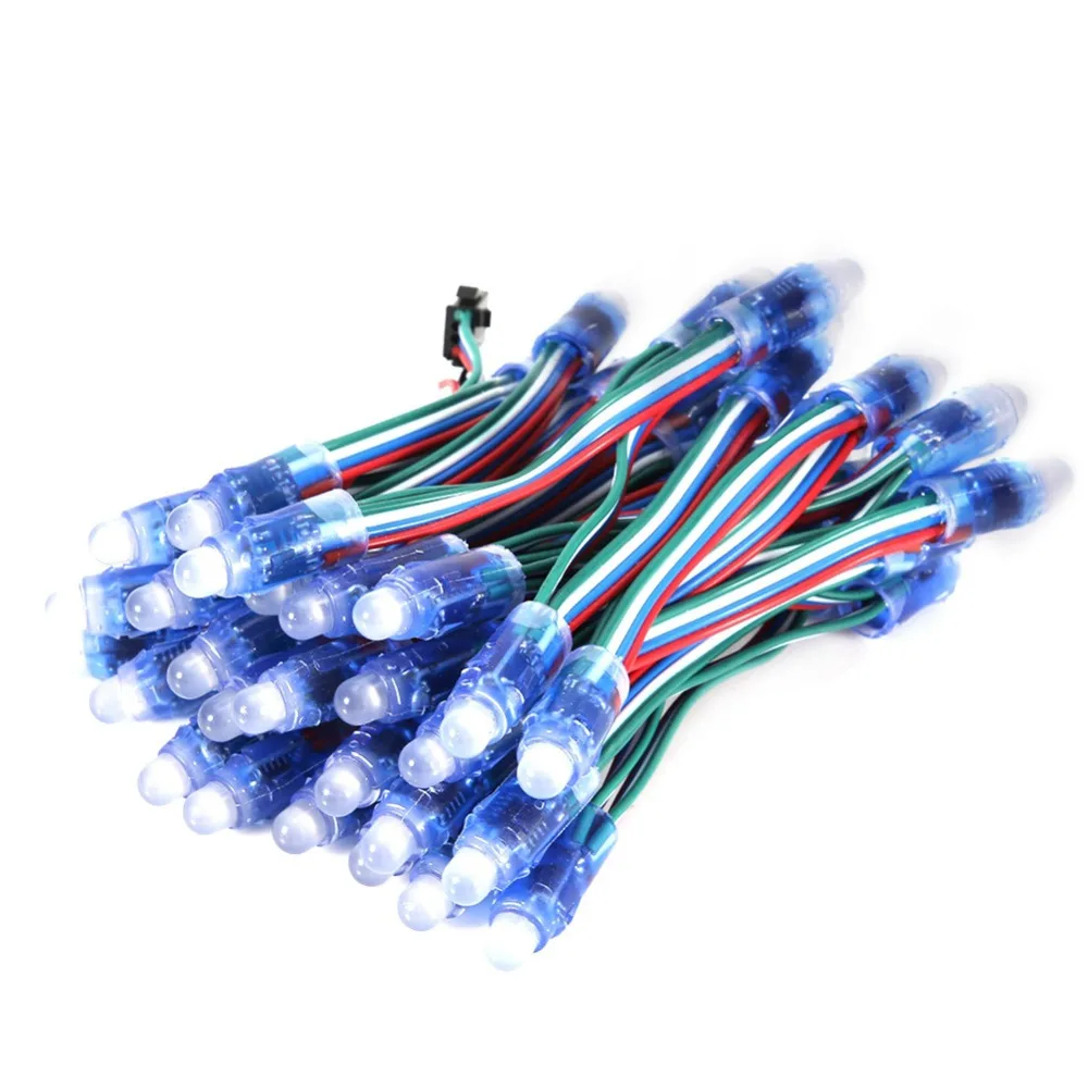 50PCS Durable WS2811 IC LED Pixel Light 12mm DC 5V Addressable LED String LED Pixel Module Christmas Decor
