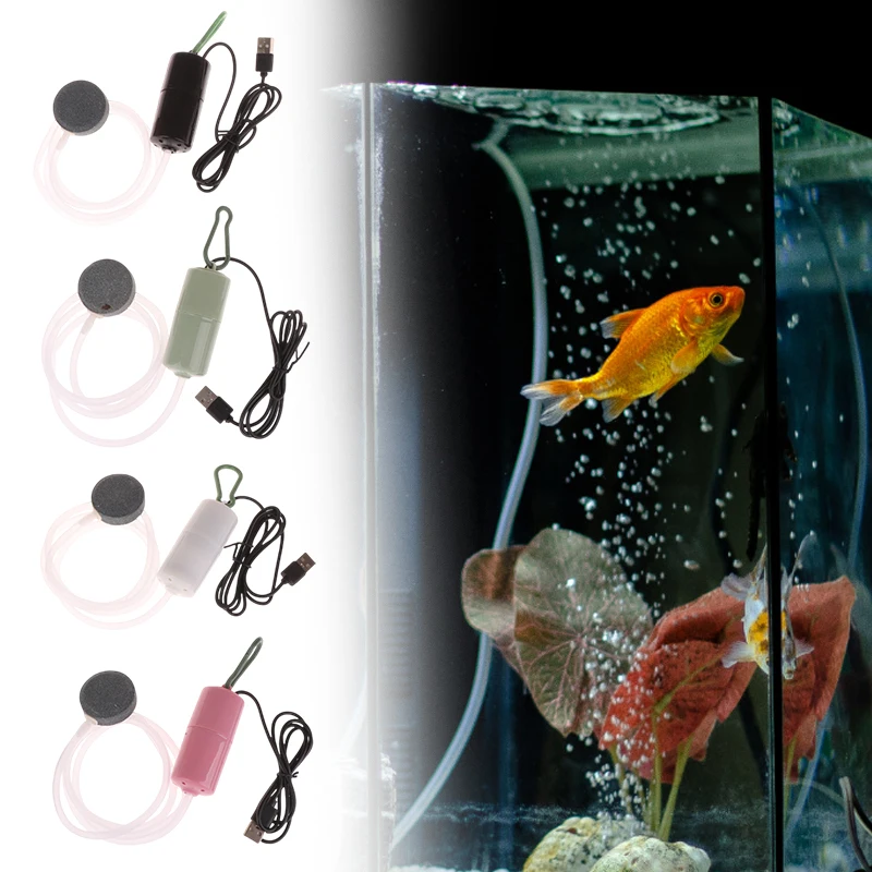 Aquarium USB Air Pump Fish Tank Silent Air Compressor Aquarium Portable Mini Oxygenator Oxygen Aerator Aquarium Accessories