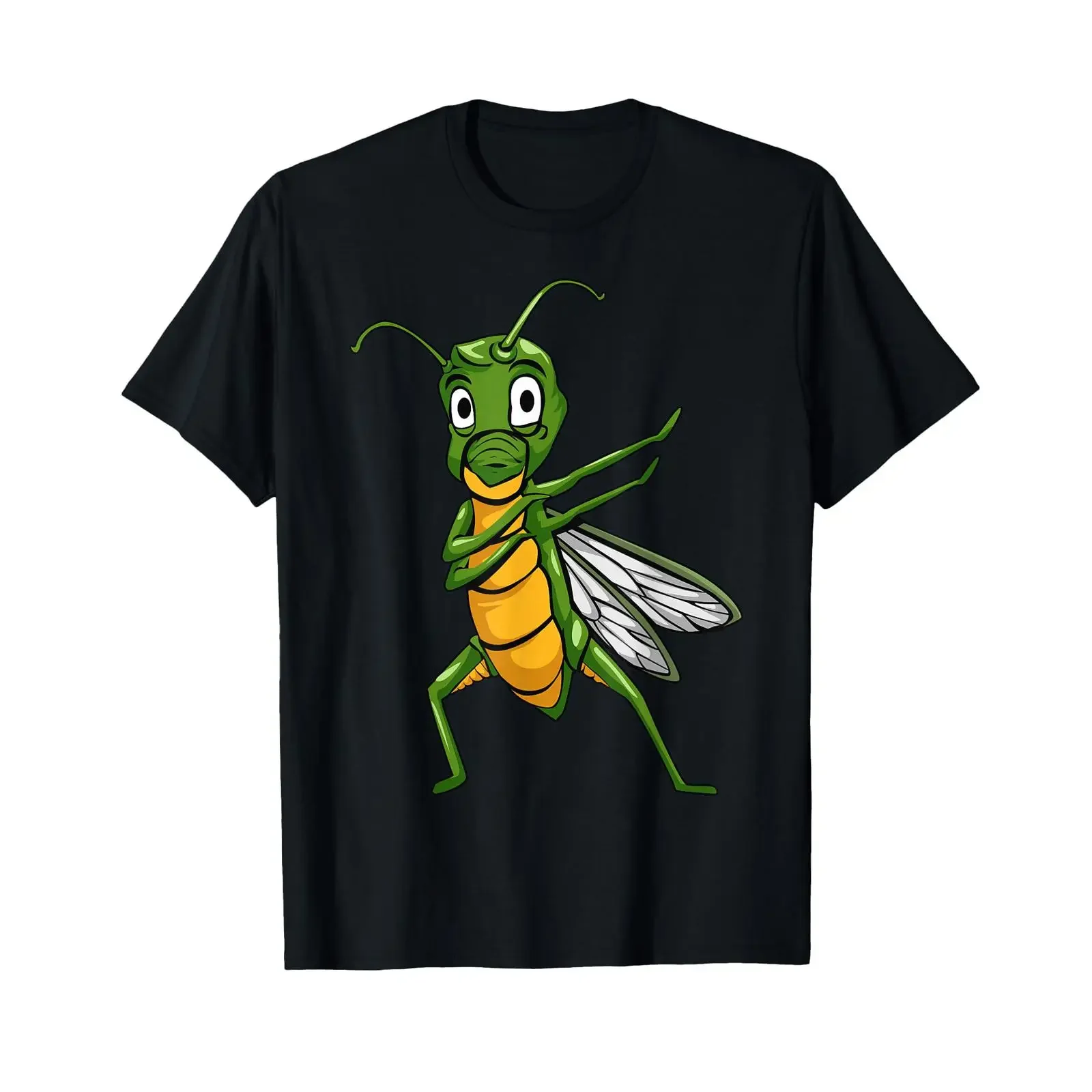 Funny Grashopper Dabbing Hopper Insect Lovers Children T Shirt vintage Washed graphic Versatile Soft fashion Breathable