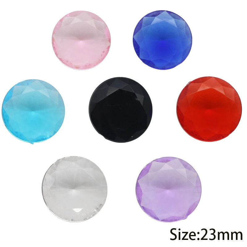 Wholesale 20pcs/lot 23mm Large Gemstone Acrylic Decorative Handicrafts DIY Crown Inlay Decorative Products