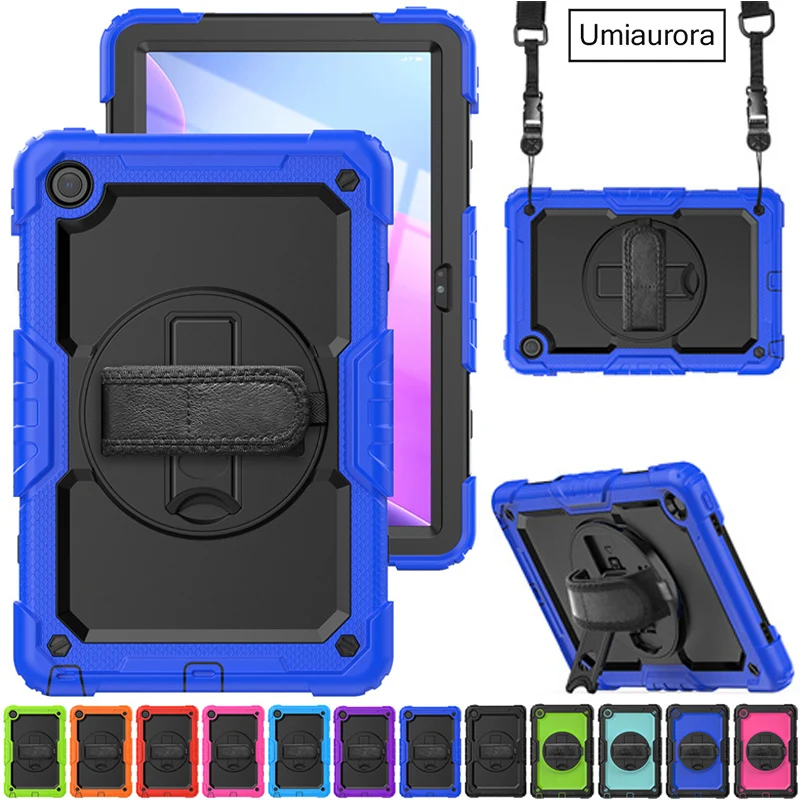 For Lenovo Tab M10 Plus 3rd Gen 10.6 inch TB128FU 10.1 TB328FU X306 M11 TB331FC Case Rotation Strap Stand Shockproof Armor Cover