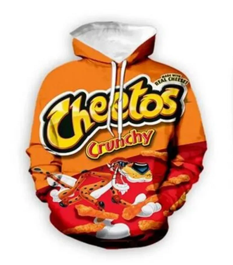 New Men/Womens Cheetos Puffs Funny 3D Print Fashion Tracksuits Crewneck hoodie Joggers Pants + Hoodies TZ023