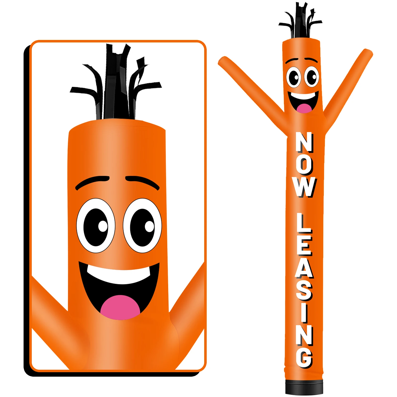 

6/10/15/20FT Tall Inflatable Orange Now Leasing Dancing Guy for Outdoor Decoration Advertising(Blower Not Included)