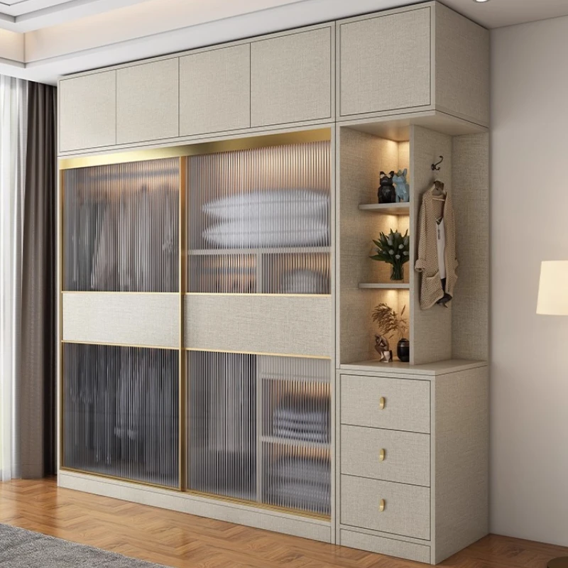 Armario de Madera Maciza, Moderno y de Lujo, Perchero, Organizador de Ropa, Ropero Armable, Muebles Nórdicos para Dormitorio
