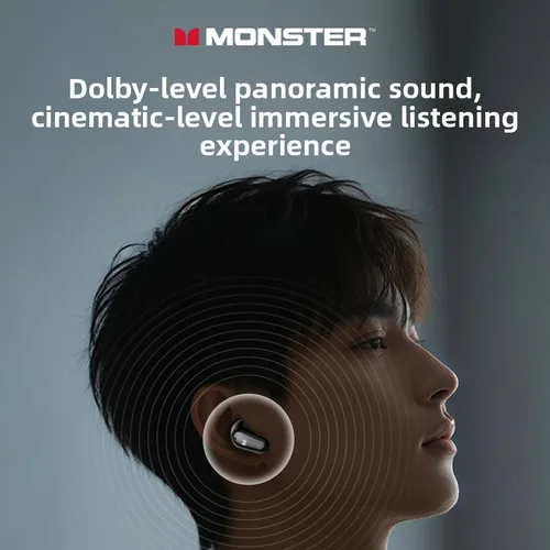 Imagen 2 del producto Nuevo Monster MQT52 TWS auriculares inalámbricos Bluetooth 5,4 estéreo HIFI auriculares para juegos de música parlantes auriculares con cancelación de ruido