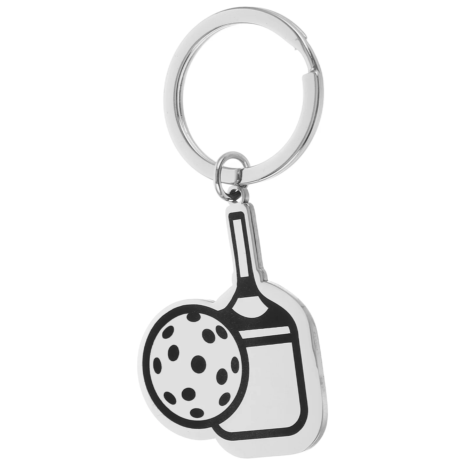 

Pickleball Racket Keychain Stainless Steel Holder Sports Tennis Party Keychains Charm Cute Keyring Hanging Accessories