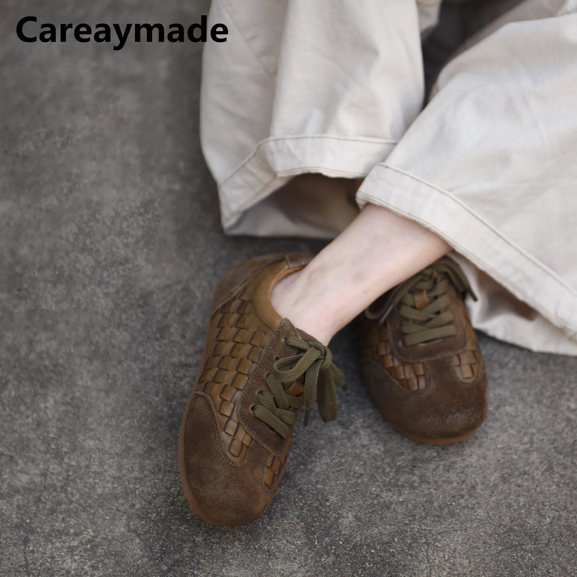 

Женские ботинки Careaymade из натуральной кожи, ботильоны, модные замшевые зимние ботинки из коровьей кожи, теплая обувь, женские повседневные ботинки, женская обувь