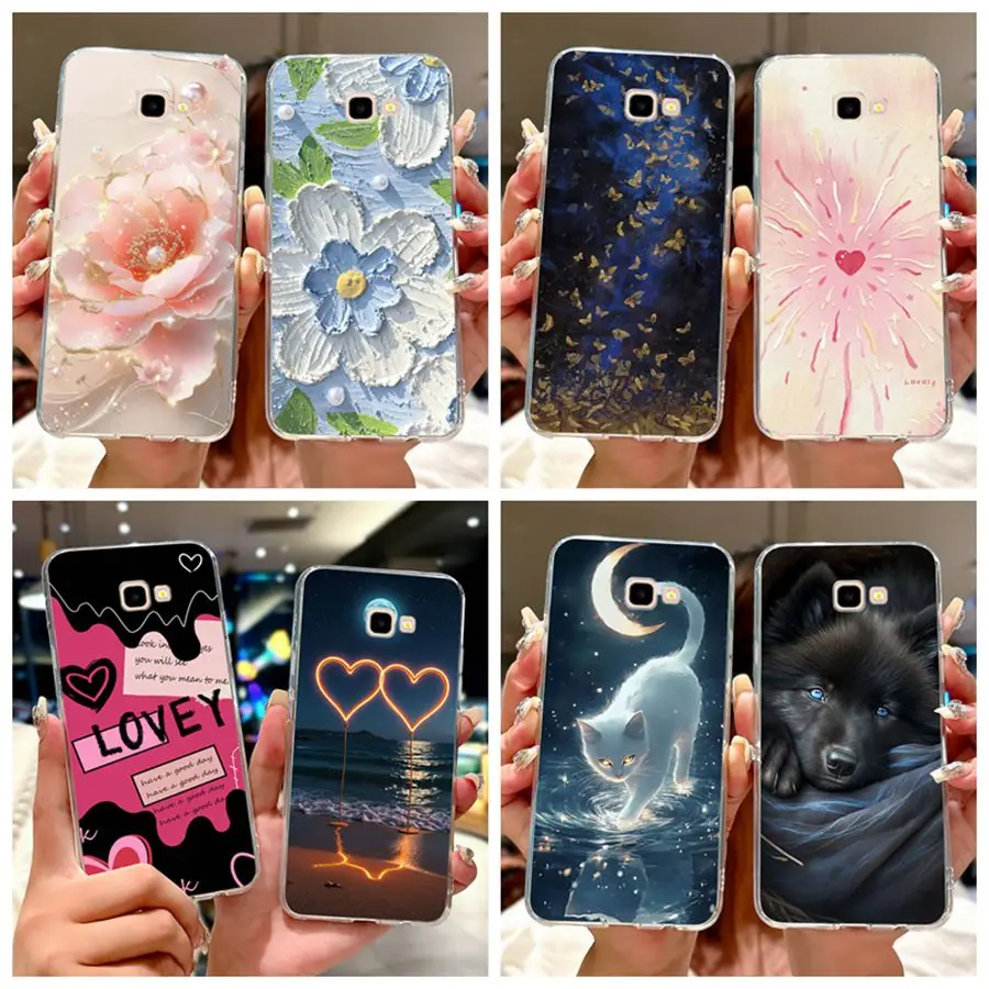 For Samsung Galaxy J4 2018 Case J400F Sunny flower Cover Soft  Silicone TPU Phone Case For Samsung J4 Plus J4+ 2018 Back Cover