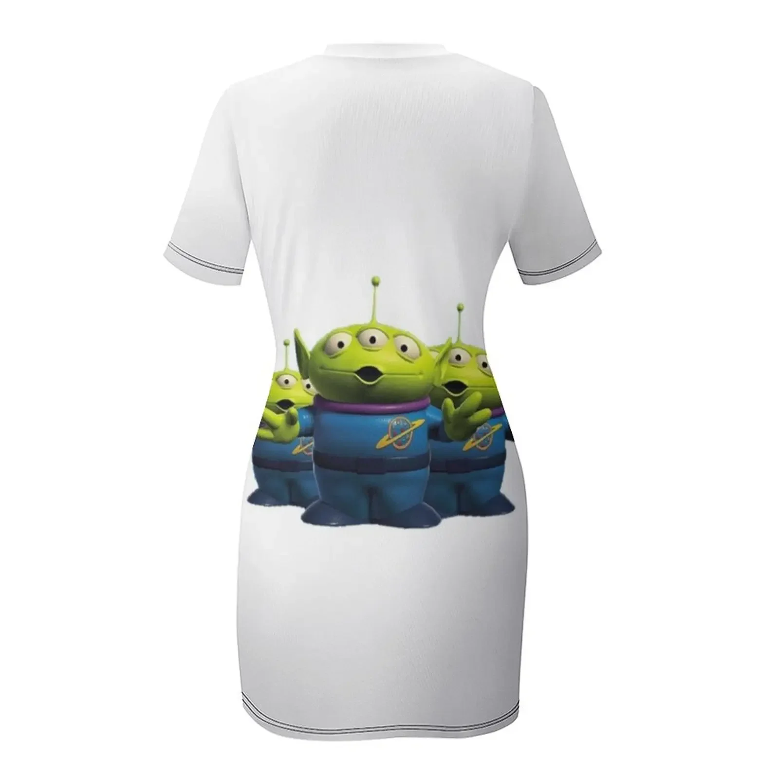 Trzy małe zielone chłopcy Sukienka z krótkim rękawem eleganckie i ładne sukienki damskie sukienki na studniówkę eleganckie komplety damskie Sukienka