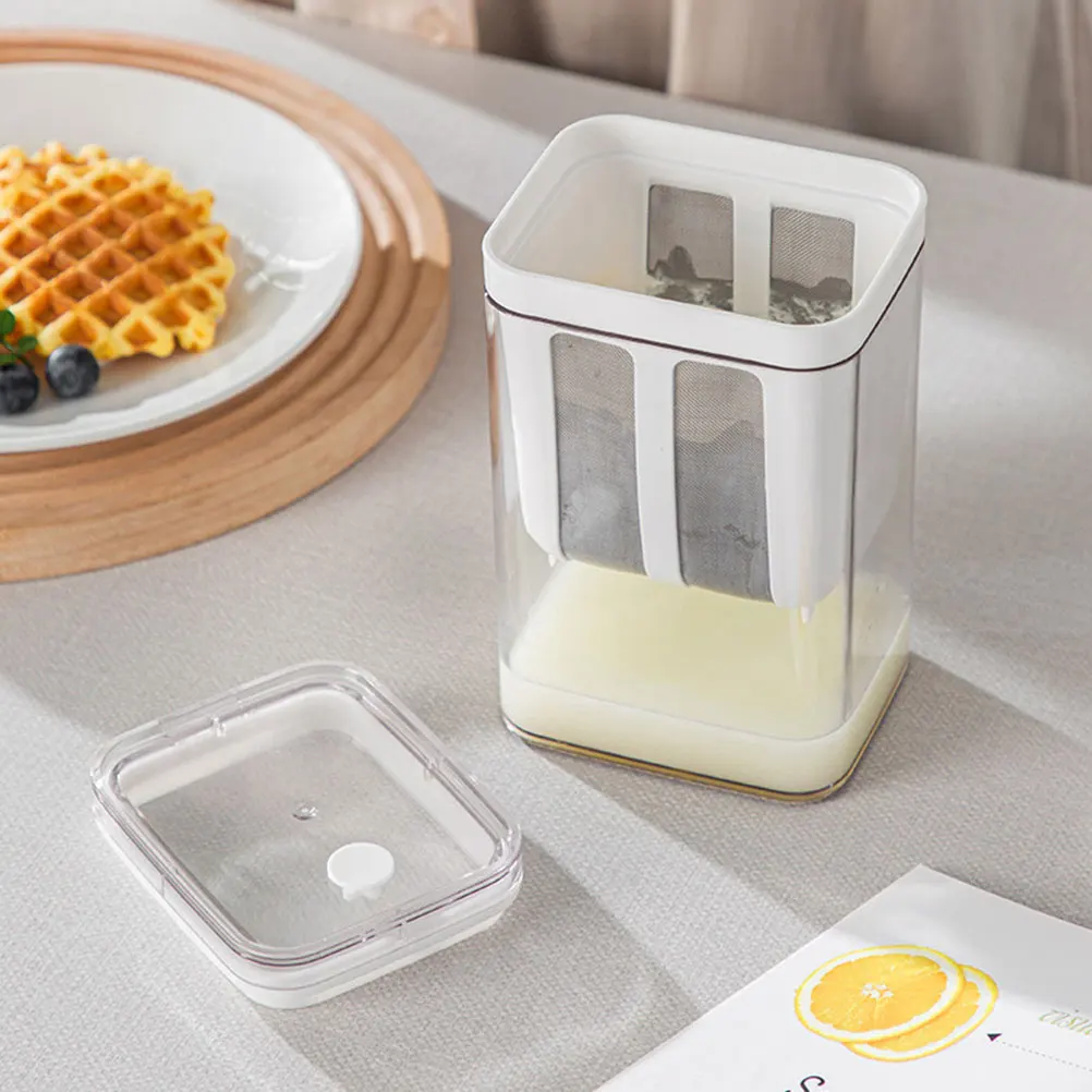 

Yogurt Strainer White Fine Mesh Filter Large Capacity Removable Nut Milk Juice Greek Maker Cheese Sauce Portable Cup Easy Clean